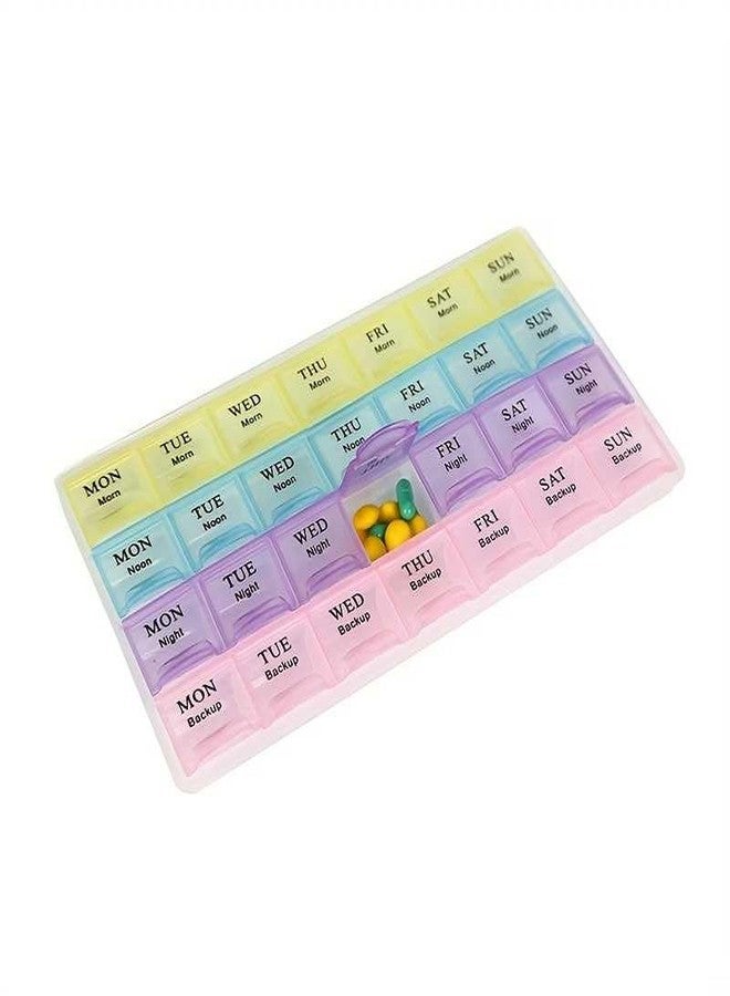 hito 28 Grid Pill Packing Box Medicine Storage Vitamin Organizer Travel - Image 1
